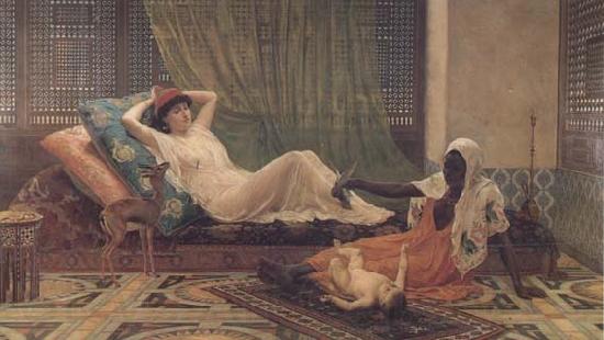 Frederick Goodall A New Light in the Harem (mk32) Germany oil painting art